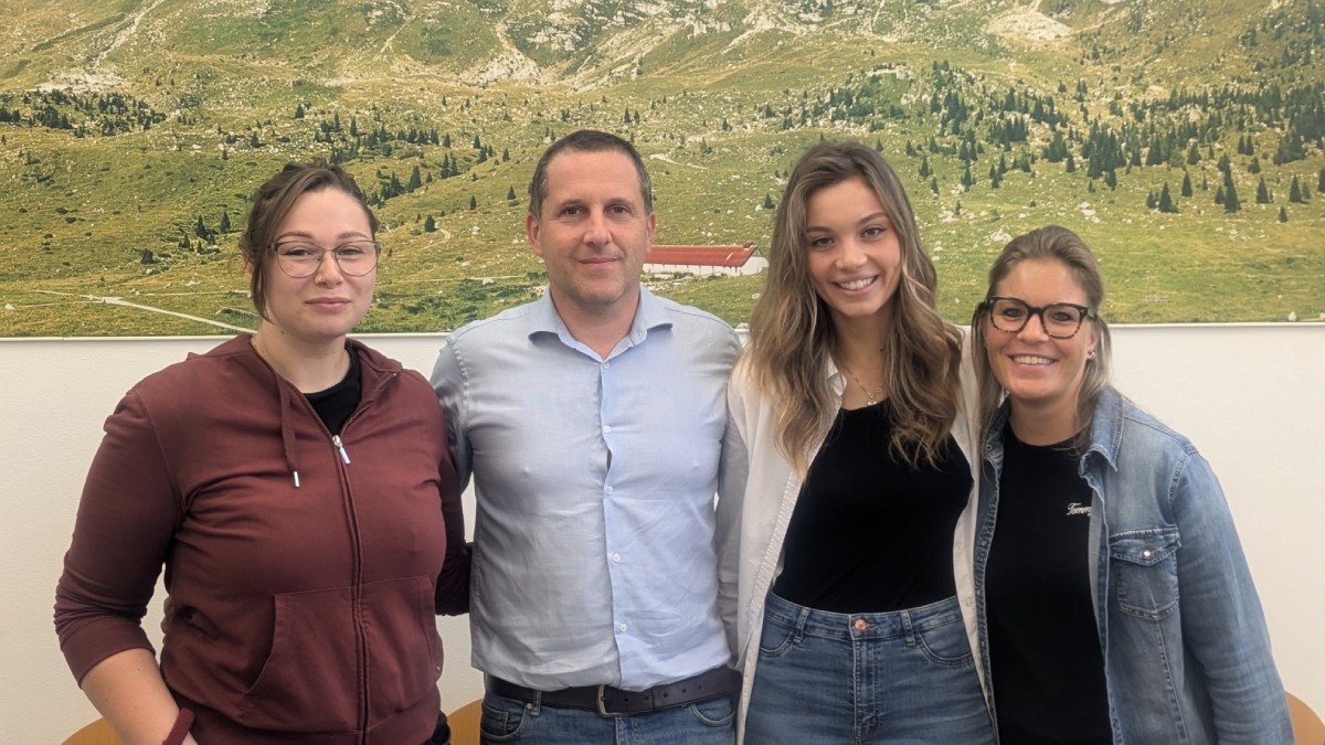 Il personale coinvolto nel progetto. Da destra: Virginia Picech, Vanessa Collavino, Marco Bassi, Giulia Tulissi